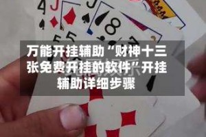 万能开挂辅助“财神十三张免费开挂的软件”开挂辅助详细步骤