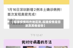 【福建疫情和外地区别,福建疫情是否波及其他省份】