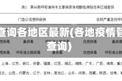 疫情查询各地区最新(各地疫情管控查询)