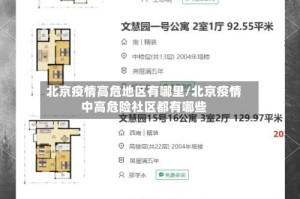 北京疫情高危地区有哪里/北京疫情中高危险社区都有哪些