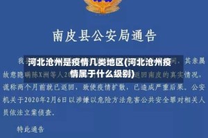 河北沧州是疫情几类地区(河北沧州疫情属于什么级别)