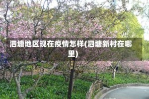 泗塘地区现在疫情怎样(泗塘新村在哪里)