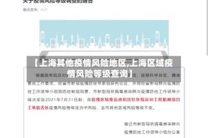 【上海其他疫情风险地区,上海区域疫情风险等级查询】