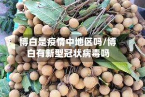 博白是疫情中地区吗/博白有新型冠状病毒吗