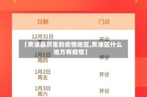 【黄浦最厉害的疫情地区,黄浦区什么地方有疫情】