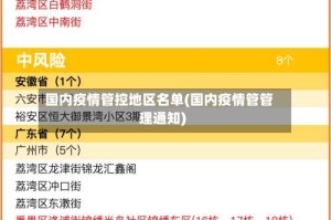 国内疫情管控地区名单(国内疫情管管理通知)