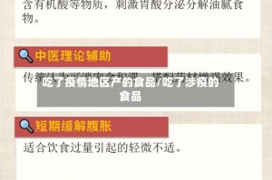吃了疫情地区产的食品/吃了涉疫的食品