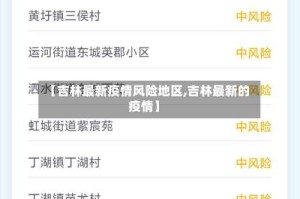 【吉林最新疫情风险地区,吉林最新的疫情】