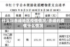 什么叫赤峰地区疫情情况/赤峰的疫情什么情况