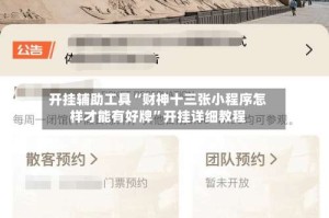 开挂辅助工具“财神十三张小程序怎样才能有好牌”开挂详细教程