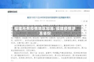 福建所有疫情地区加油/福建疫情涉及省份