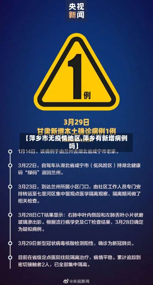 【萍乡市无疫情地区,萍乡有新增病例吗】-第1张图片
