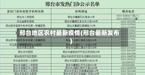 邢台地区农村最新疫情(邢台最新发布)-第2张图片