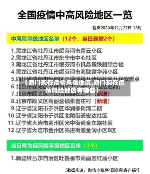 【海门现在疫情风险地区,海门现在疫情风险地区有哪些】-第1张图片