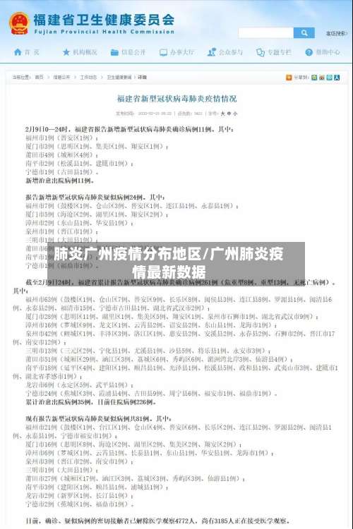 肺炎广州疫情分布地区/广州肺炎疫情最新数据-第1张图片