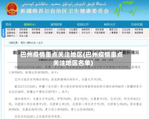 巴州疫情重点关注地区(巴州疫情重点关注地区名单)-第1张图片