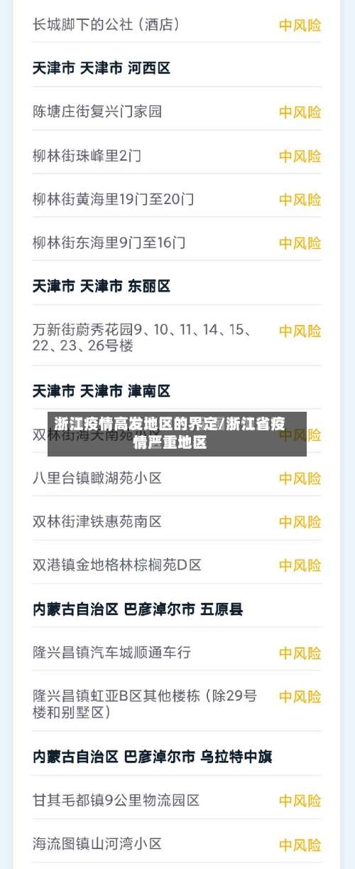 浙江疫情高发地区的界定/浙江省疫情严重地区-第2张图片