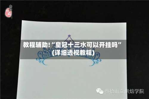 教程辅助!“皇冠十三水可以开挂吗	”(详细透视教程)-第2张图片