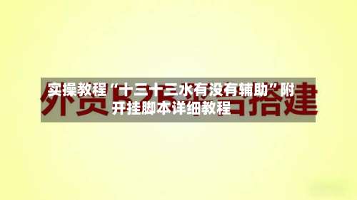 实操教程“十三十三水有没有辅助”附开挂脚本详细教程-第2张图片