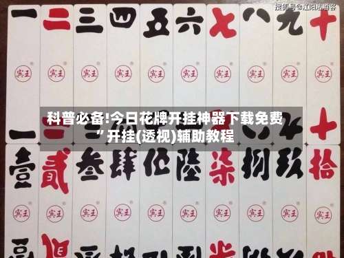 科普必备!今日花牌开挂神器下载免费”开挂(透视)辅助教程-第2张图片