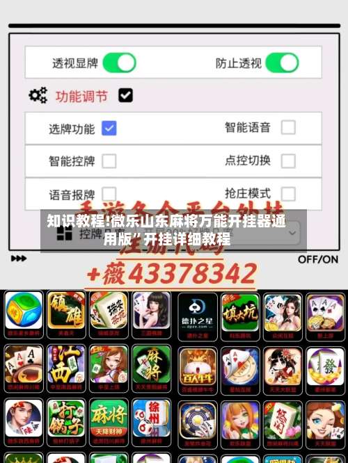 知识教程!微乐山东麻将万能开挂器通用版	”开挂详细教程-第2张图片